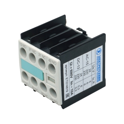 3RH1911-1FA22, 2НО+2НЗ, для контакторов типоразмера S00, фронтальный, винтовые клеммы, IP20