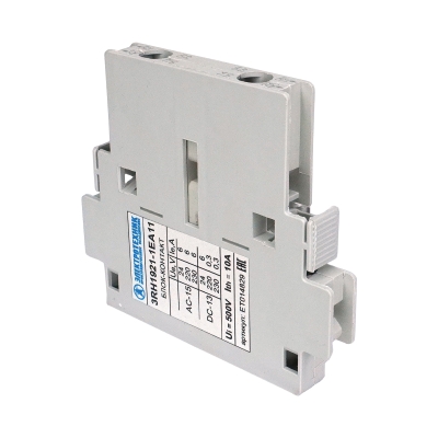 3RH1921-1EA11, 1НО+1НЗ, для контакторов типоразмеров S0…S3, боковой, винтовые клеммы, IP20