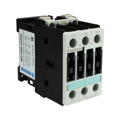 3RT1026-1AR00,3-пол.,25A,AC-3,11кВт/400V,415V AC,50/60Гц,типоразмер S0,винтовые клеммы,IP20 (ЭТ)