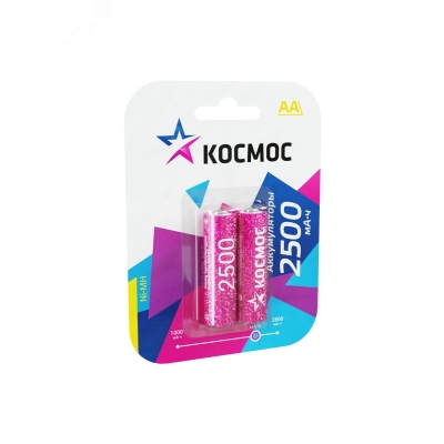Аккумулятор AA/R6 2500мА.ч NI-MN BP-2 КОСМОС KOCR6NIMH2500MAH2BL