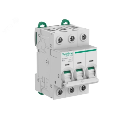 Автоматический выключатель (АВ) D 20A 3P 6kA 400В Systeme9 S9F23320
