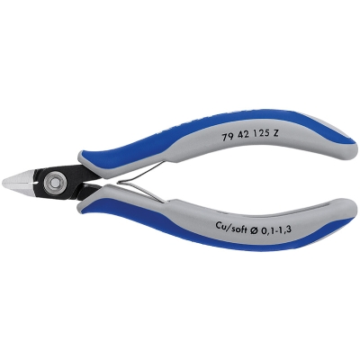 Бокорезы прецизионные, острая головка, для мягких материалов, 125 мм, 2-комп ручки KN-7942125Z