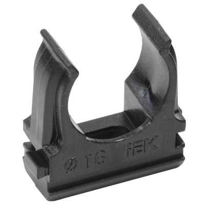 Держатель для труб (клипса) CF16 с защелкой черн. CTA10D-CF16-K02-100