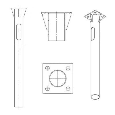 Деталь фундамента закладная для ОГКф-4 UMECON МК 90150 ФМ-0.108-1.0-140(10) фл. 190х190 грунт 1461133А