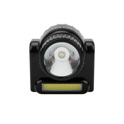 Фонарь налобный поворотный направленный + сфокусированный свет, встроенный аккумулятор, зарядка от сети через съемный кабель (в комплекте)