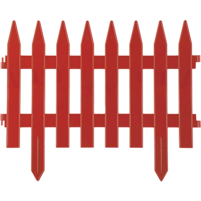 GRINDA Классика, 28 х 300 см, терракот, 7 секций, декоративный забор (422201-T)