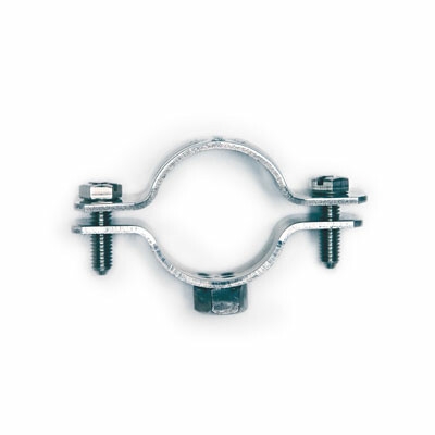 Хомут стальной 1"1/2 (44-50 мм) с приварной гайкой М8, оцинкованный 6040-P112