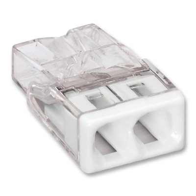 Клемма 2x2.5мм белая/прозрачная 2273-202