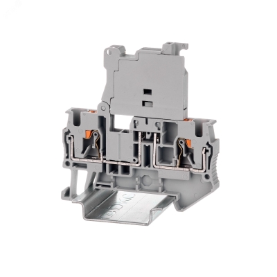 Клемма для предохранителя, зажим push-in, 2 точки подключения, 4 кв.мм, серая VPR-4-HESI