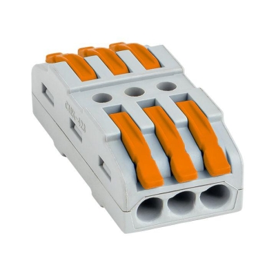 Клемма строительно-монтажная СМК проходная 222-423 3п 0.08-4кв.мм PROxima plc-smk-423