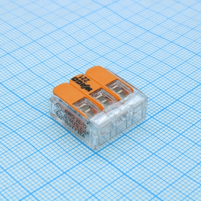 Клемма универсальная компактная 3х(0.14-4.0) 221-413