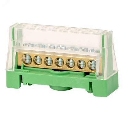 Клеммная колодка соединительная 1р 15х5,3мм. цвет зелёный T1615