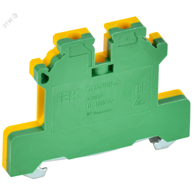 Колодка клеммная CTS-PEN земля 4мм2 желто-зеленая YCT11-00-K52-004