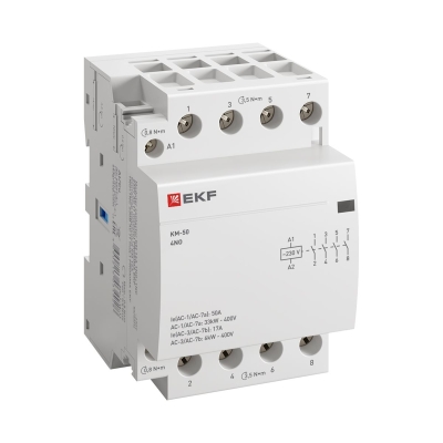 Контактор модульный КМ 50А 4NО (3 мод.) km-3-50-40