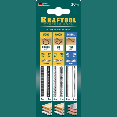 KRAFTOOL 130 мм, полотна для лобзика (15348-H20)
