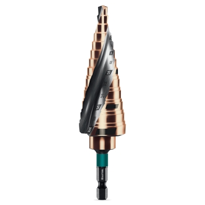 KRAFTOOL COBALT 6-30мм, 13 ступеней, азотирование, винтовая спираль, сверло ступенчатое(29691-6-30-13)
