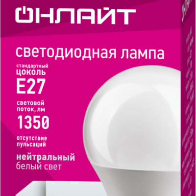 Лампа светодиодная 61 150 OLL-A60-15-230-4K-E27 15Вт грушевидная 61150