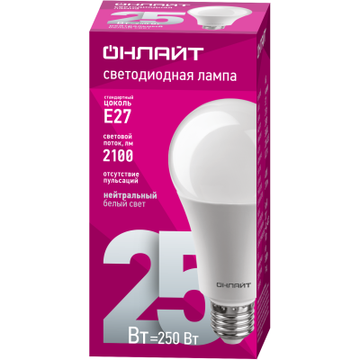 Лампа светодиодная 61 954 OLL-A60-25-230-4K-E27 25Вт 61954
