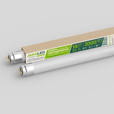 Лампа светодиодная AL T8-18-865-1200-М 18Вт матовая 6500К холод. бел. G13 2000лм 195-265В (пр-во РФ) 11112651