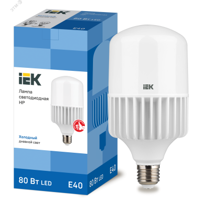 Лампа светодиодная HP 80Вт 230В 6500К E40 LLE-HP-80-230-65-E40