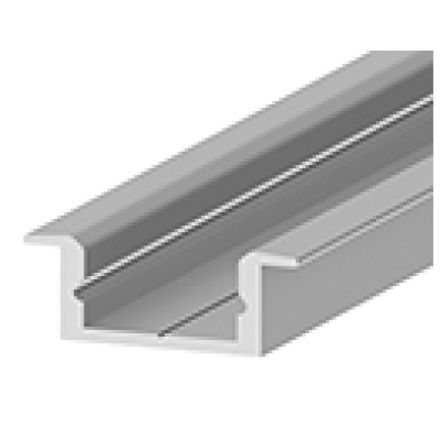 ЛПВ7 — LED алюминиевый профиль врезной 7×16 мм, серебро