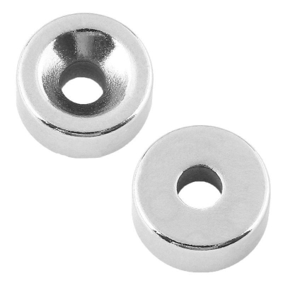 Магнит неодимовый диск 15х5мм с зенковкой 10х4.5мм (2 шт/уп)