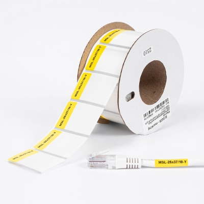 Маркер самоламинирующийся MSL-25x37/10-Y желтый (уп. 1000 шт.) арт.1322537101