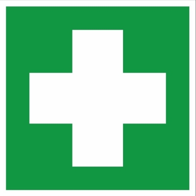 Наклейка "Аптечка первой медицинской помощи" EC01 (200х200мм.) PROxima an-4-03