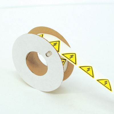 Наклейка треугольная NPP-50/1-ZM, знак "Молния" 50х50х50мм (уп. 250 шт.) арт.11735017