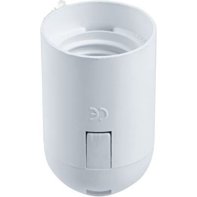 Патрон подвесной Е27 пластик белый 19442