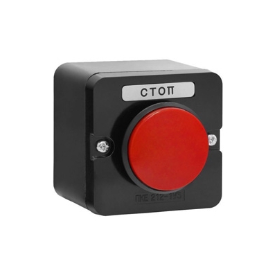 ПКЕ 212-1 У3, 10А, 660В, 1 элемент, красный гриб, накладной, IP40 (ЭТ)