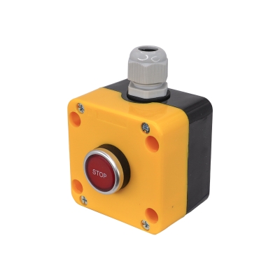 ПКУ22-1142-65У1, 1 красный цилиндр "Stop" (НЗ), IP65 (ЭТ)