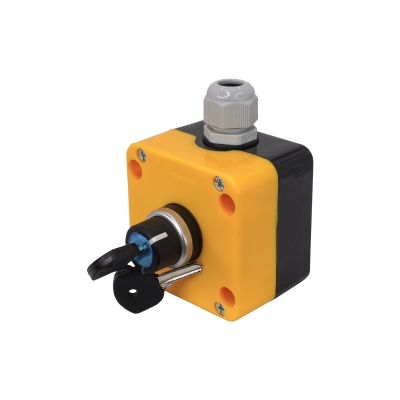 ПКУ22-1441-65У1, 1 переключатель на 2 положения с фиксацией с ключом (НО), IP65 (ЭТ)