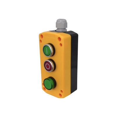 ПКУ22-33V1B-65У1,1 зелёный цилиндр"I" (НО),1 красный цилиндр"O" (НЗ), лампа зелёная 24В AC/DC, IP65