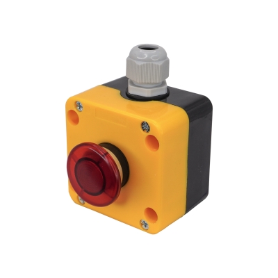 ПКУ22-K188F-65У1, 1 красный гриб без фиксации (2НЗ), IP65 (ЭТ)