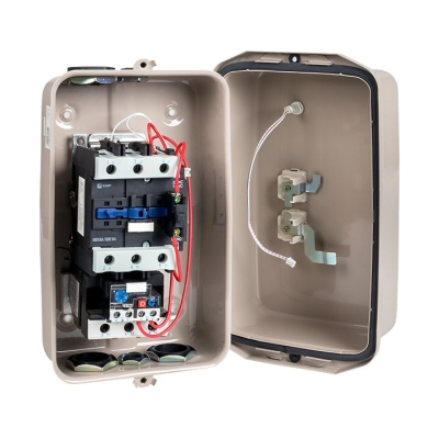 Пускатель в корпусе IP65 КМЭ 80А 230В с РТЭ Ir-63-80А и индик. PROxima ctrp-r-80-230v-led