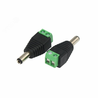 Разъем питания DC штекер 2,1х5,5мм с клеммной колодкой 14-0314