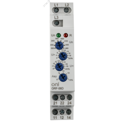 Реле фаз ORF-06D 3ф. 2 конт. 220-460В AC ORF-06D-220-460VAC