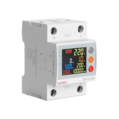 Реле напряжения с контролем тока на 80 А DPVA-80A