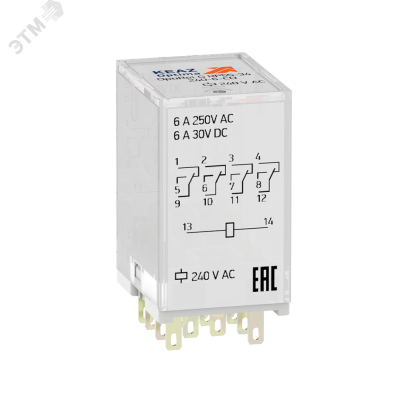 Реле промежуточное OptiRel G RP55-34-24D-6-CO-G/LD 281128