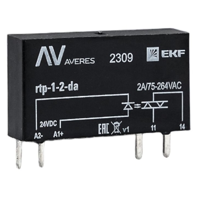 Реле твердотельное однофазное RTP 2 А, для разъема РM slim 23/1 rtp-1-2-da