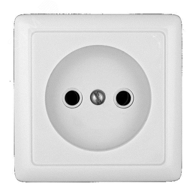 Розетка 1-м ОП Хит 10А IP20 250В без заземл. без защ. шторок бел. SE RA10-131-B