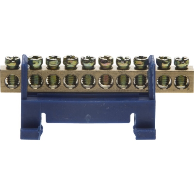 Шина СВЕТОЗАР нулевая на изоляторе типа ″Стойка″макс. ток 100А, 5,2мм, 10 полюсов