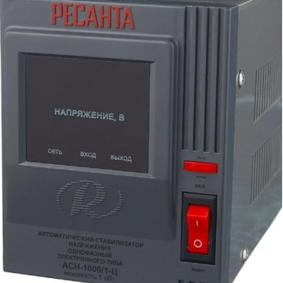 Стабилизатор напряжения АСН-1000/1-Ц 1ф 1кВт IP20 релейный 63/6/2