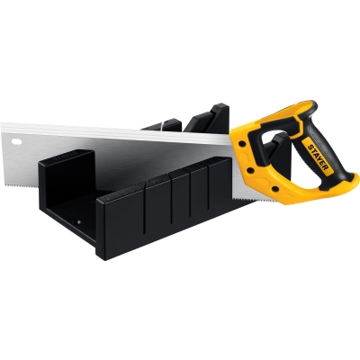 STAYER 100 х 55 мм, 350 мм, пластиковое стусло с пилой, Professional (15395-35)
