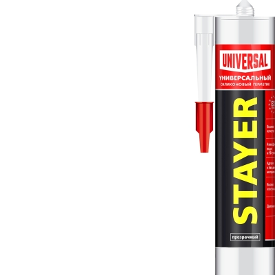 STAYER 260 мл, прозрачный, силиконовый, универсальный герметик (41213-2)