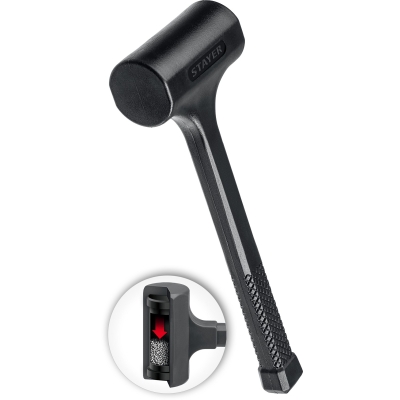 STAYER 40 мм, 1350 г, цельнолитой безынерционный слесарный молоток, Professional (2042-1350)