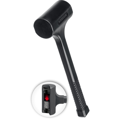 STAYER 40 мм, 680 г, цельнолитой безынерционный слесарный молоток, Professional (2042-680)