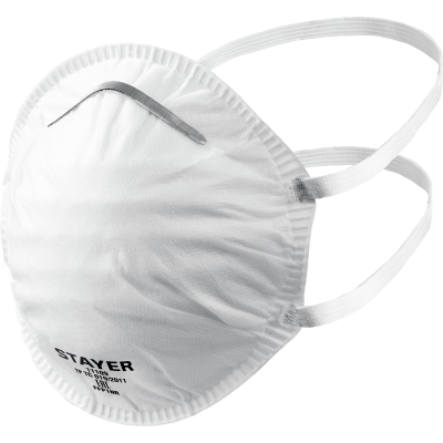 STAYER K-80, класс защиты FFP1, коническая, фильтрующая полумаска (11109)