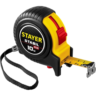 STAYER Stabil, 10 м х 25 мм, рулетка, Professional (34131-10)
